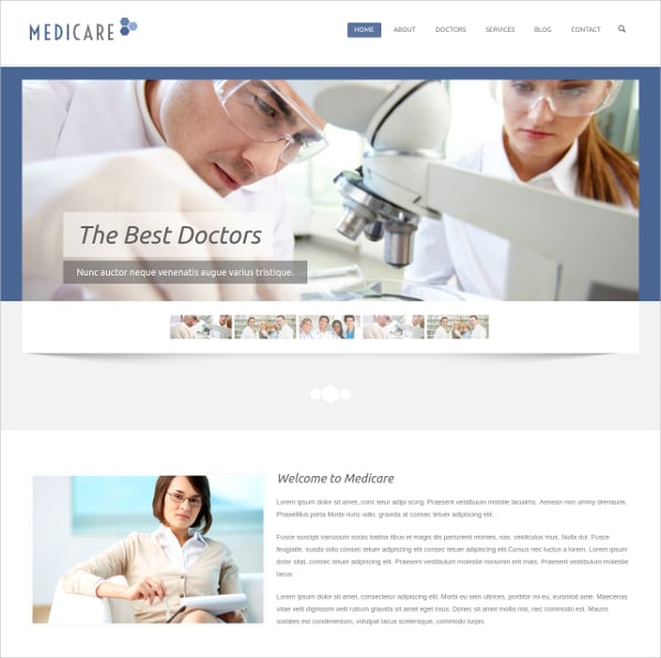 medical clinic wordpress website theme