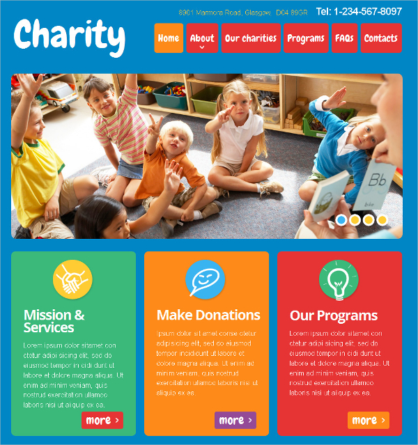 Non Profit Organization Website Template Free Download