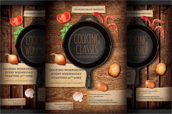 cooking lessons flyer
