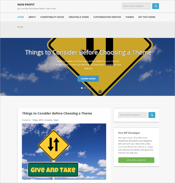 multipurpose non profit wordpress website theme