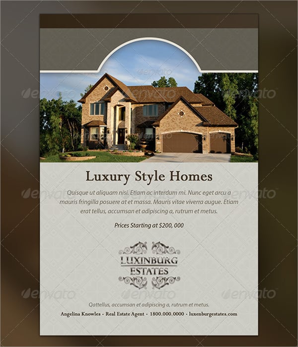 luxury real estate flyer