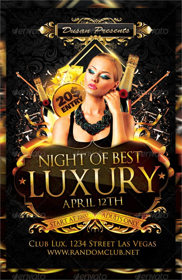 night of luxury flyer template