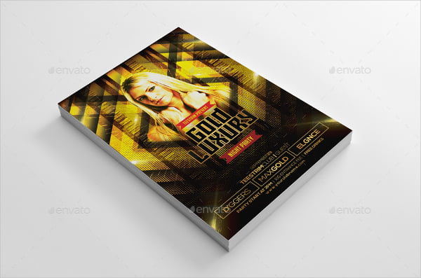 gold luxury flyer template