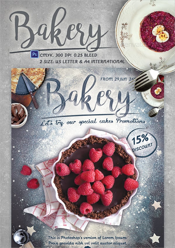 bakery promotion flyer template