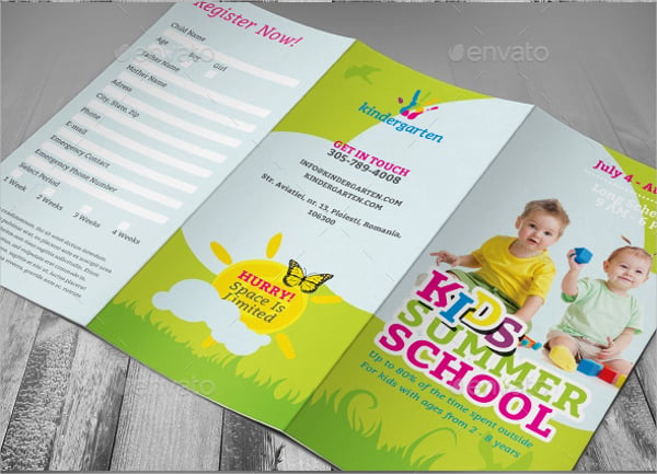 summer school trifold brochure