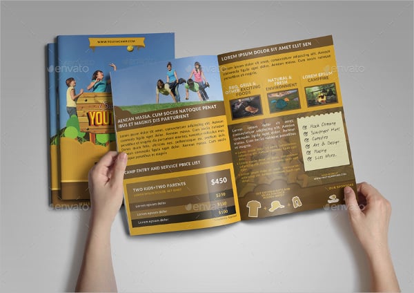 summer youth camp bifold brochure