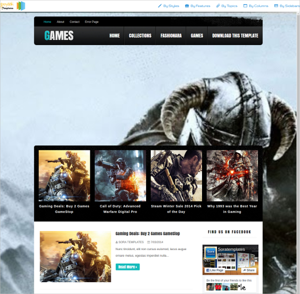 37+ Gaming Website Themes & Templates