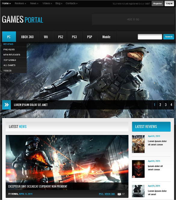 EVOK Game Website Template