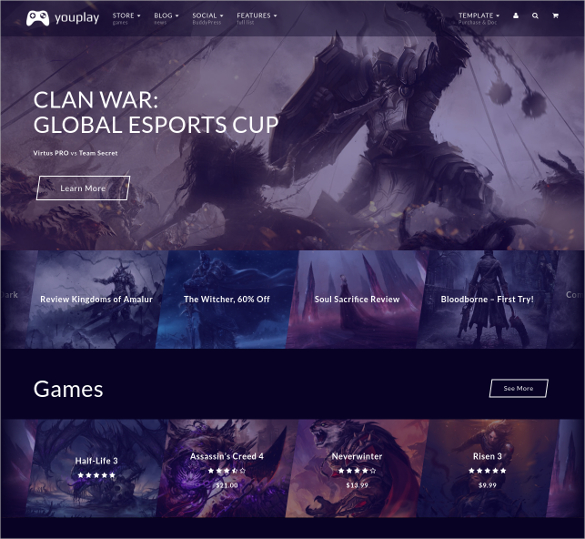 37  Gaming Website Themes Templates Free Premium Templates