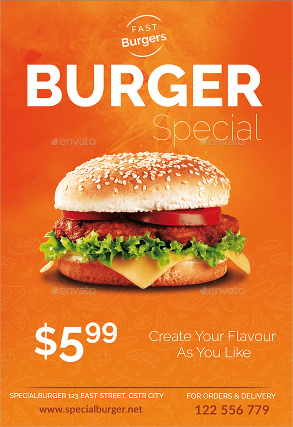 special burger flyer