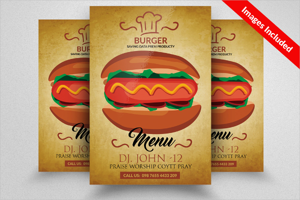 fast food burger flyer