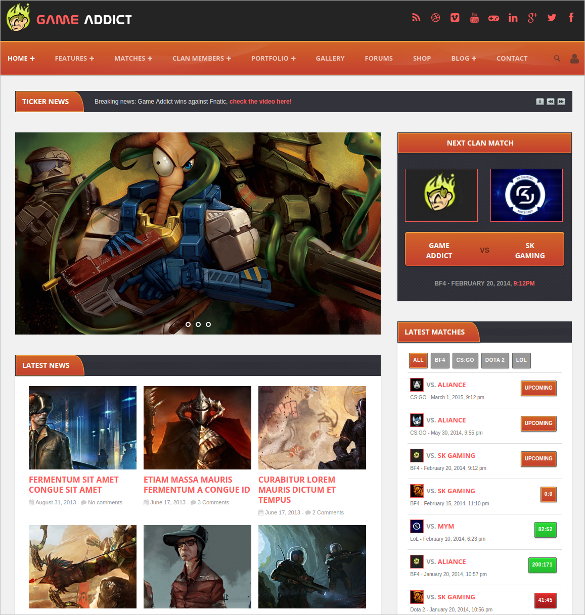 Video Game Awards Gaming Website Template  Video game awards, Video games  for kids, Online game websites