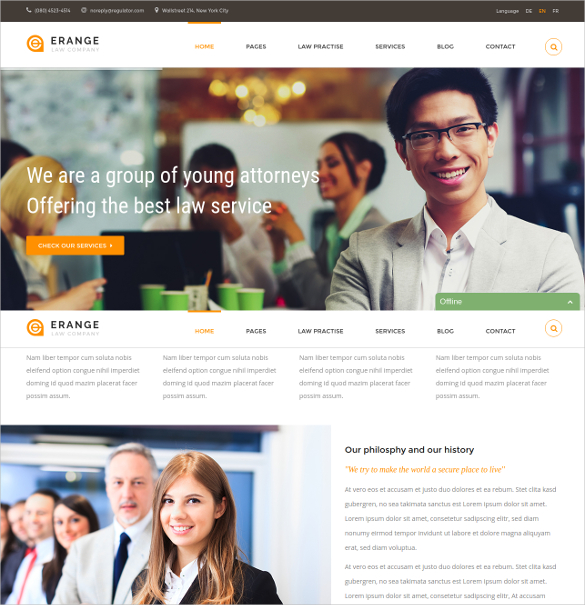 responsive html website template for law firm