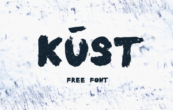 kust free brush font
