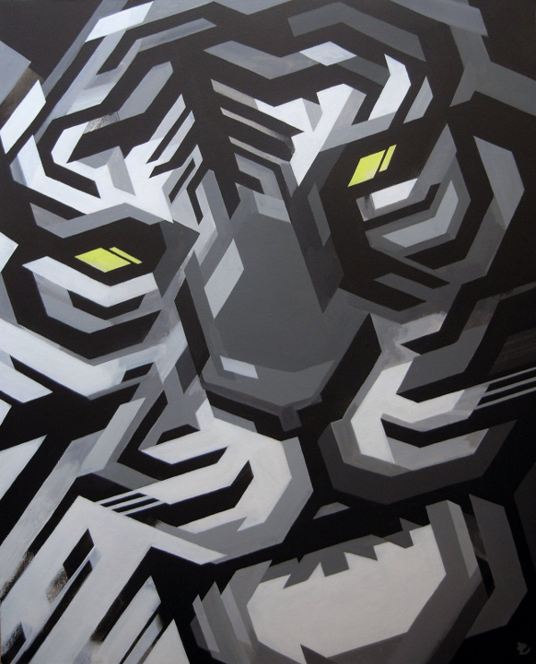 geometric tiger art design