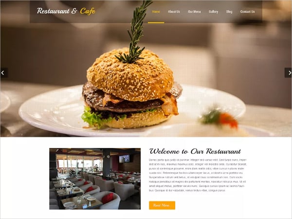 free restaurant wordpress website theme
