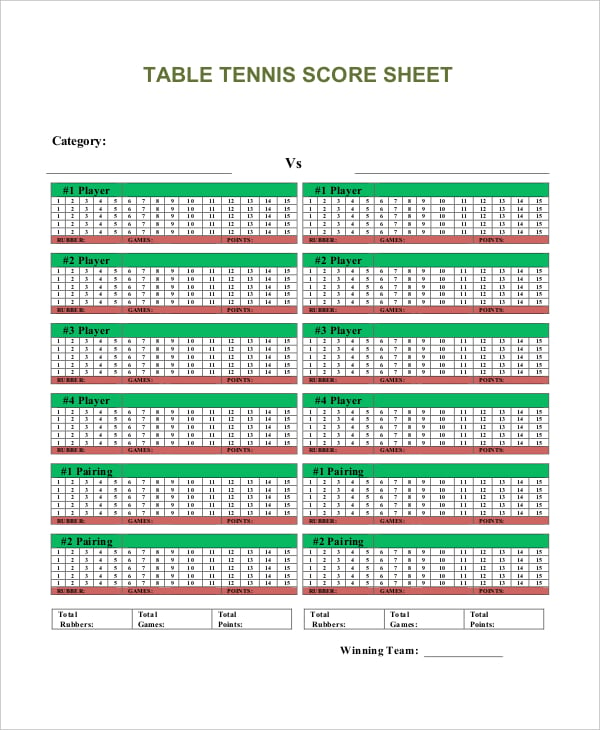 printable table tennis score board template