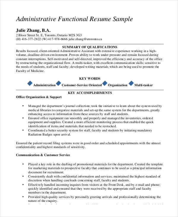 Concierge Resume Template 3+ Free PDF Documents Download
