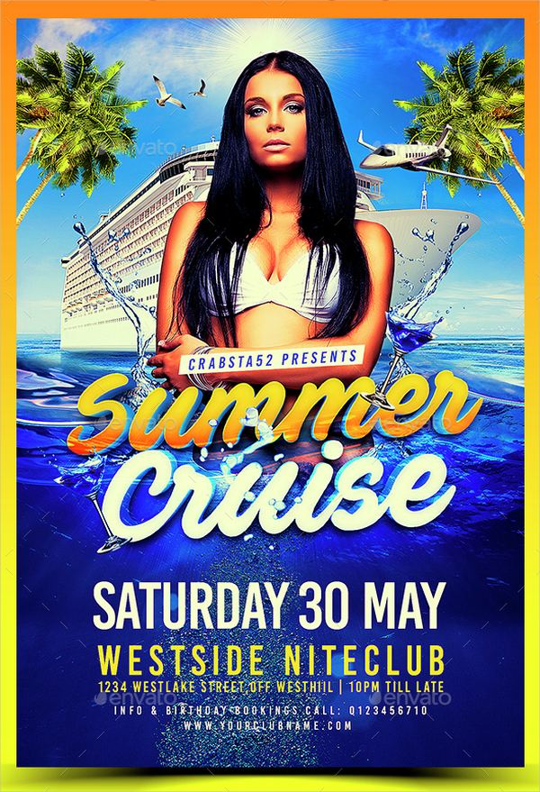 summer cruise flyer template