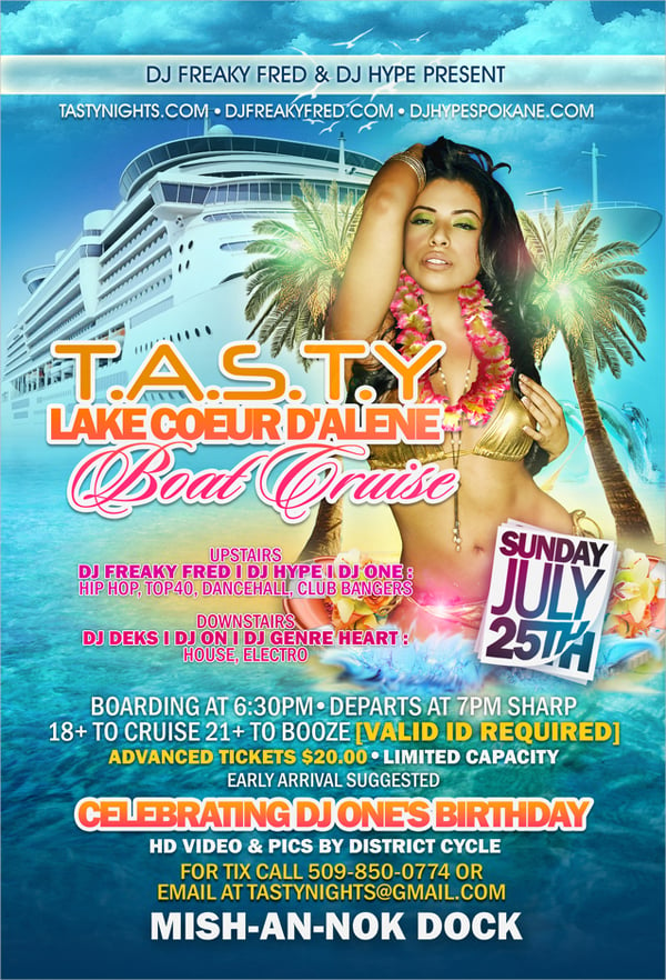 boat cruise flyer