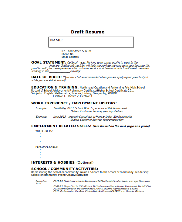 Babysitter Resume Template - 6+ Free Word, PDF Documents ...