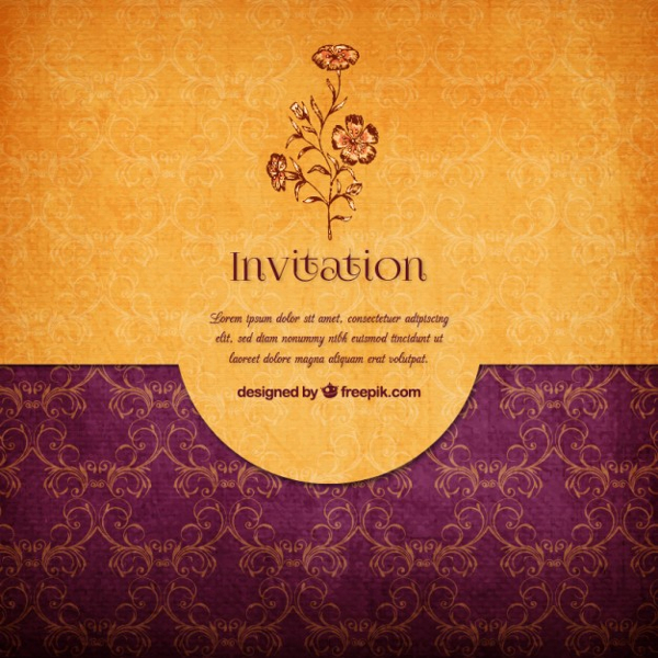 floral elegant invitation wedding invitation