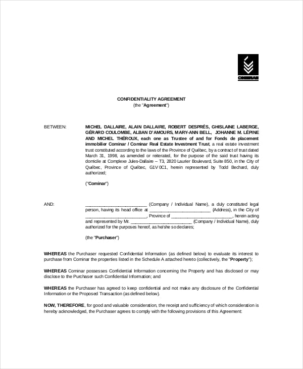 14  client confidentiality agreement templates
