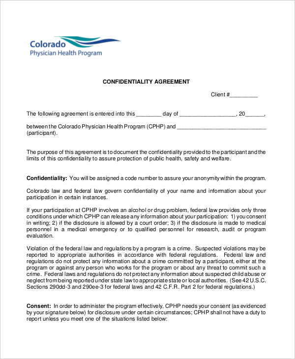 14+ Client Confidentiality Agreement Templates - Free Sample, Example ...