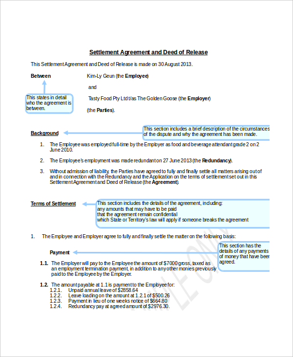 14+ Confidential Settlement Agreement Templates Free Sample, Example