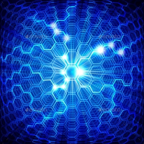 abstract blue background with hexagons