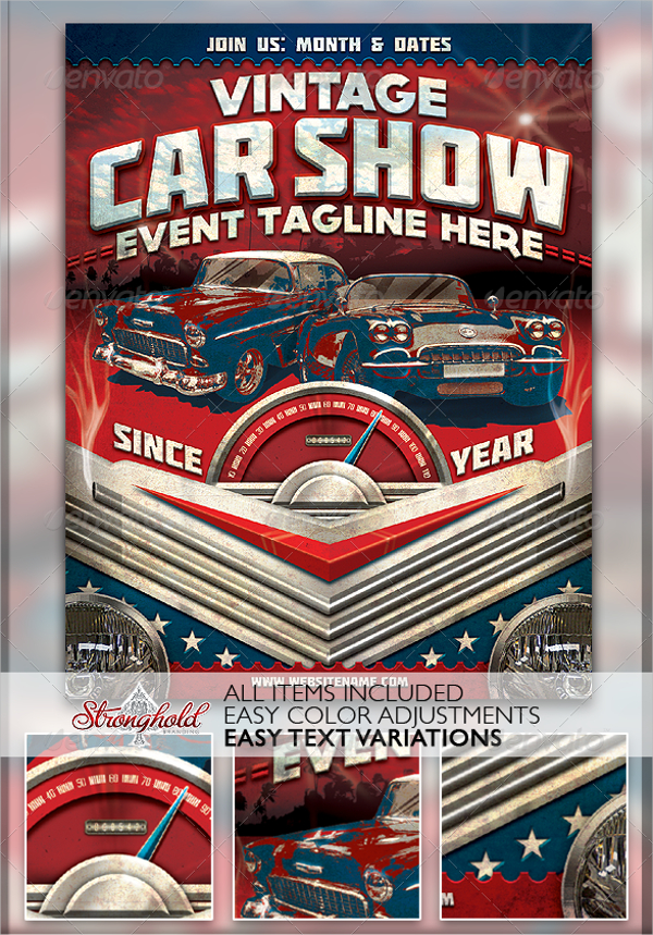 vintage car show flyer