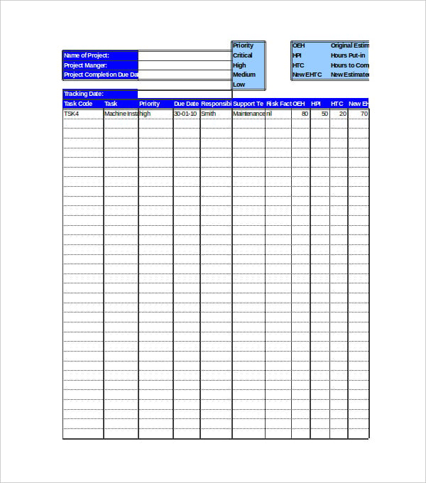 project-tracking-sheet-template