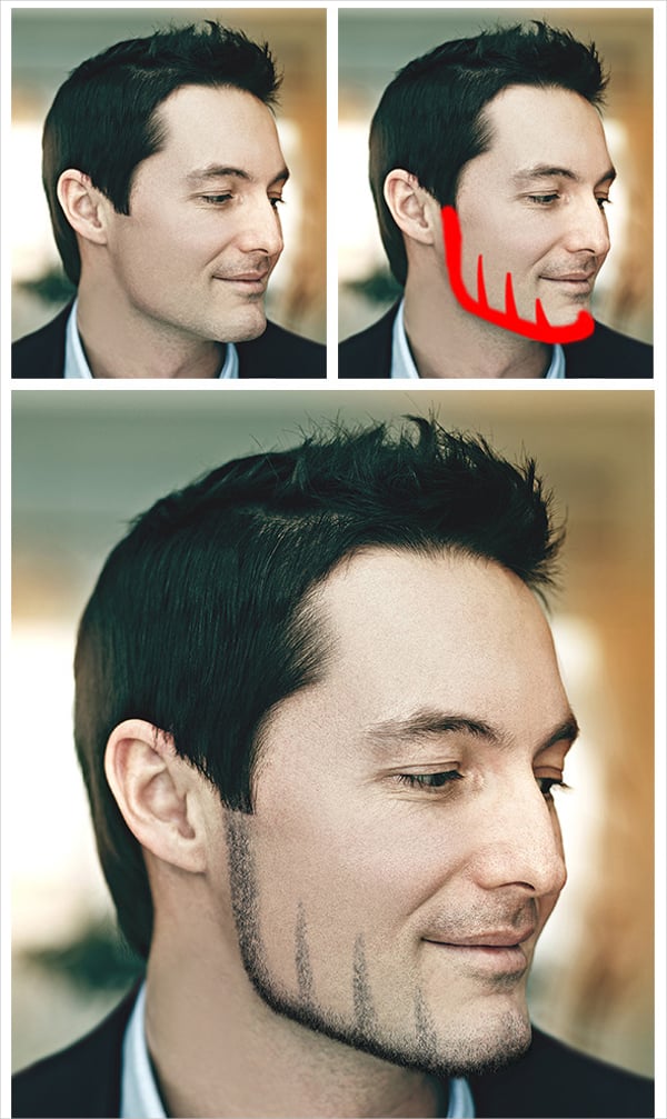 facial hair photoshop action