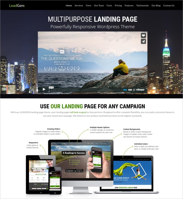 multipurpose wordpress landing page theme