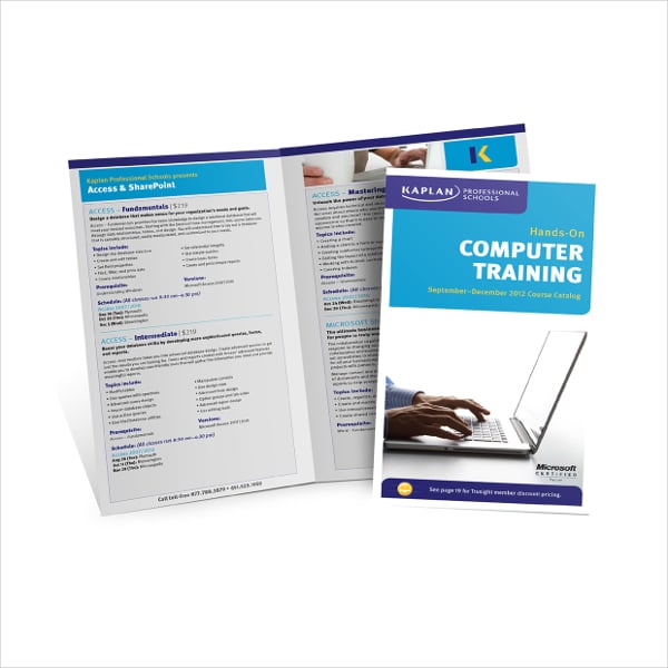 computer training brochure