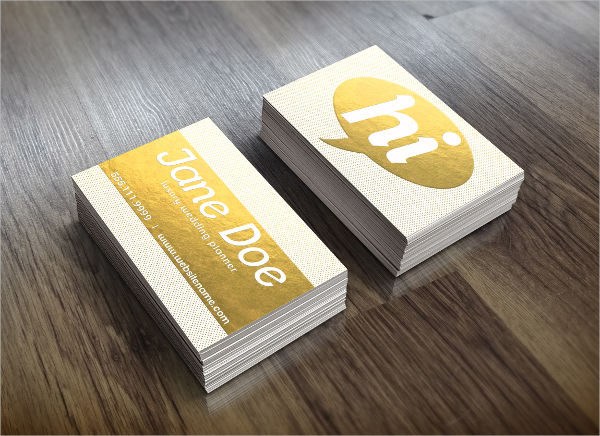 gold foil dotted business card