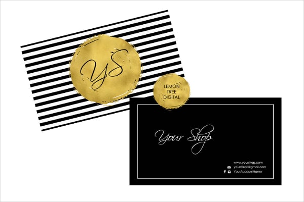 printable gold foil business card