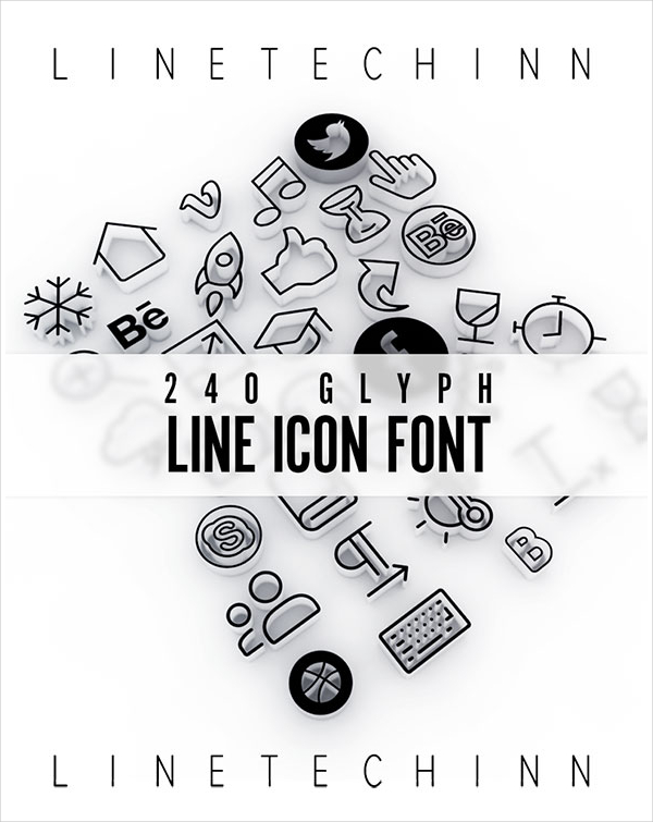 linetechinn line icon font