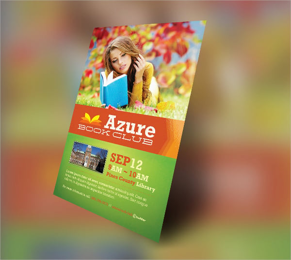 book club flyer template