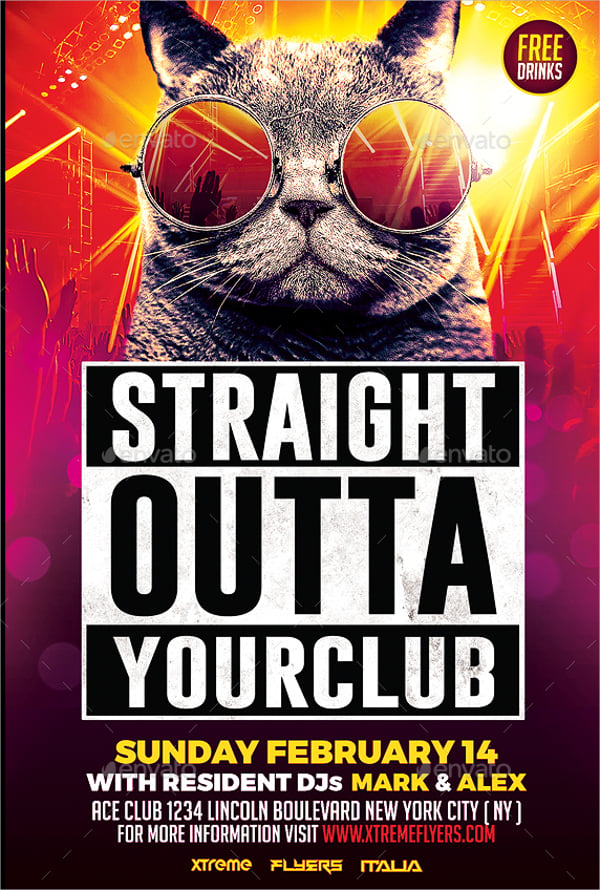 urban club flyer template