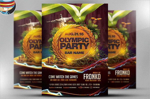 sports party flyer template
