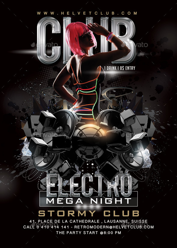 club party flyer template