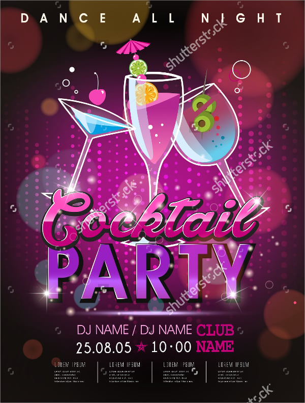 cocktail party flyer template