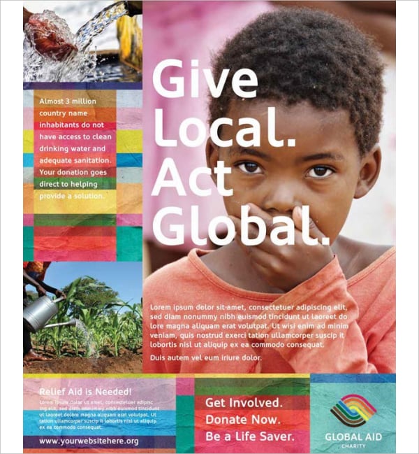 humanitarian aid organization flyer template