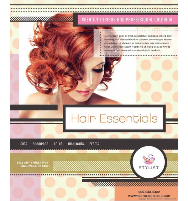 hairstylist flyer template
