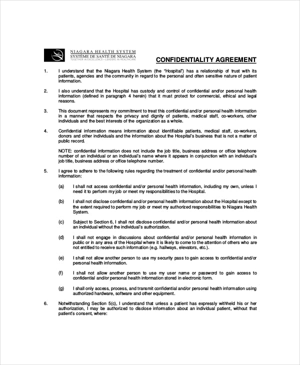 example-medical-personal-confidentiality-agreement