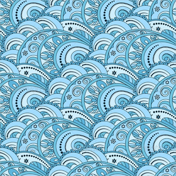 ornamental waves pattern