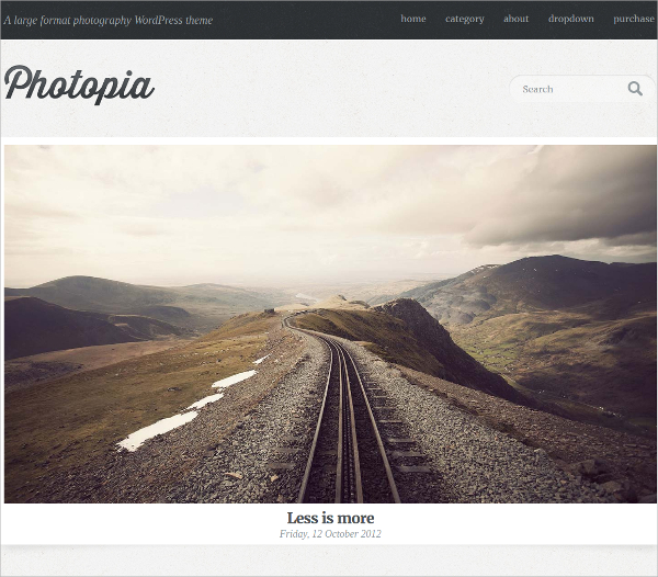 free responsive stunning photography wordpress theme