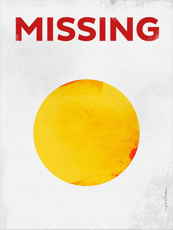 hand made missing sun poster