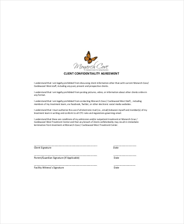 example client confidentiality agreement